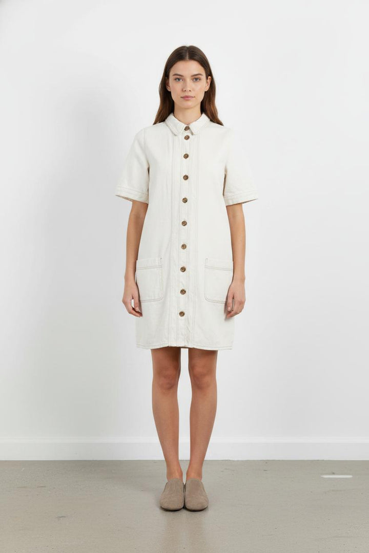 Robe Chemise Beige - Taille M/38 de la marque Sézane | PARAD89766 - Vendu par Paradigme - Image 1