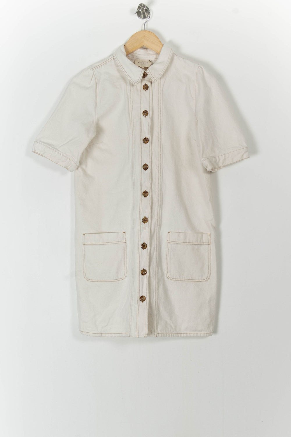 Robe Chemise Beige - Taille M/38 de la marque Sézane | PARAD89766 - Vendu par Paradigme - Image 2