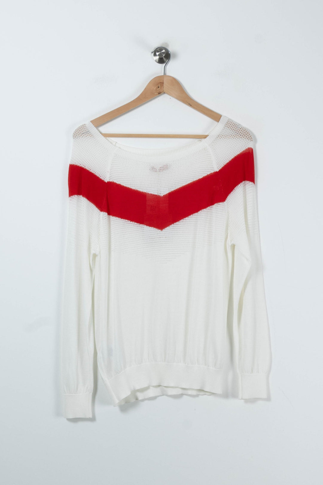 Pull Blanc et Rouge - Taille M/38 de la marque Imprevu | PARAD89771 - Vendu par Paradigme - Image 4