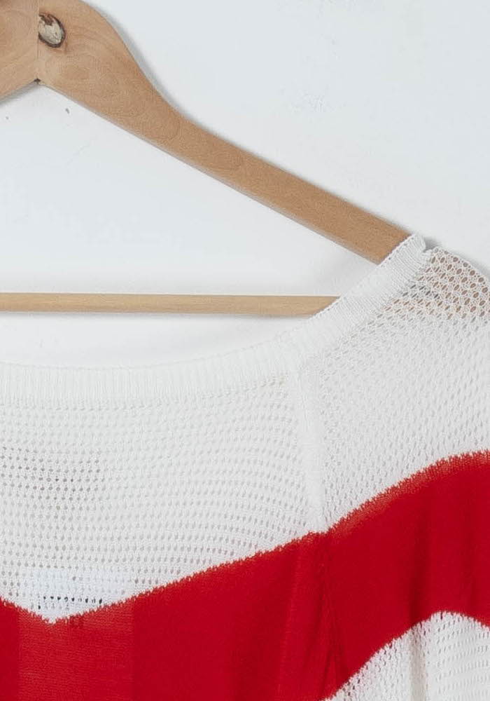 Pull Blanc et Rouge - Taille M/38 de la marque Imprevu | PARAD89771 - Vendu par Paradigme - Image 3