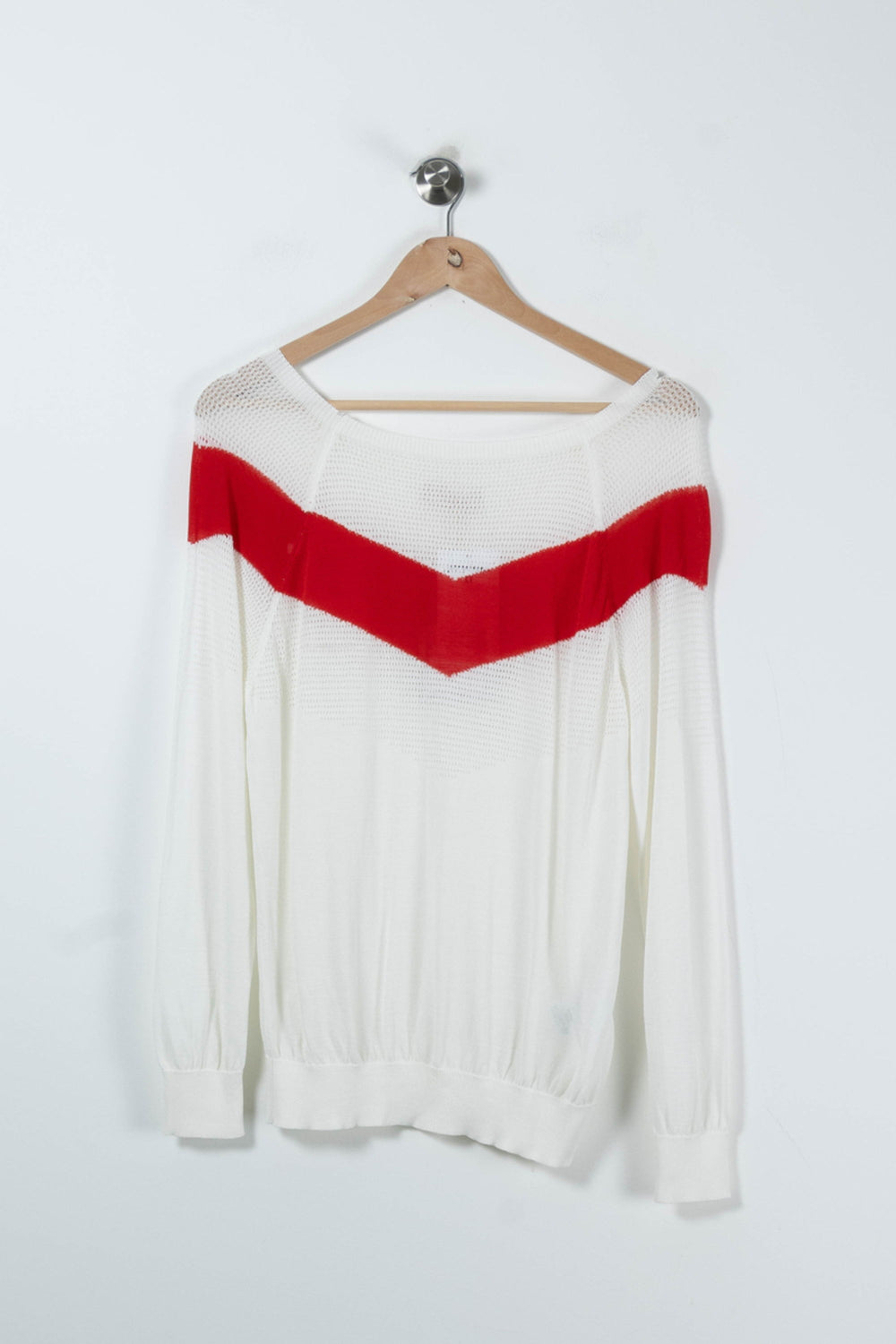 Pull Blanc et Rouge - Taille M/38 de la marque Imprevu | PARAD89771 - Vendu par Paradigme - Image 2