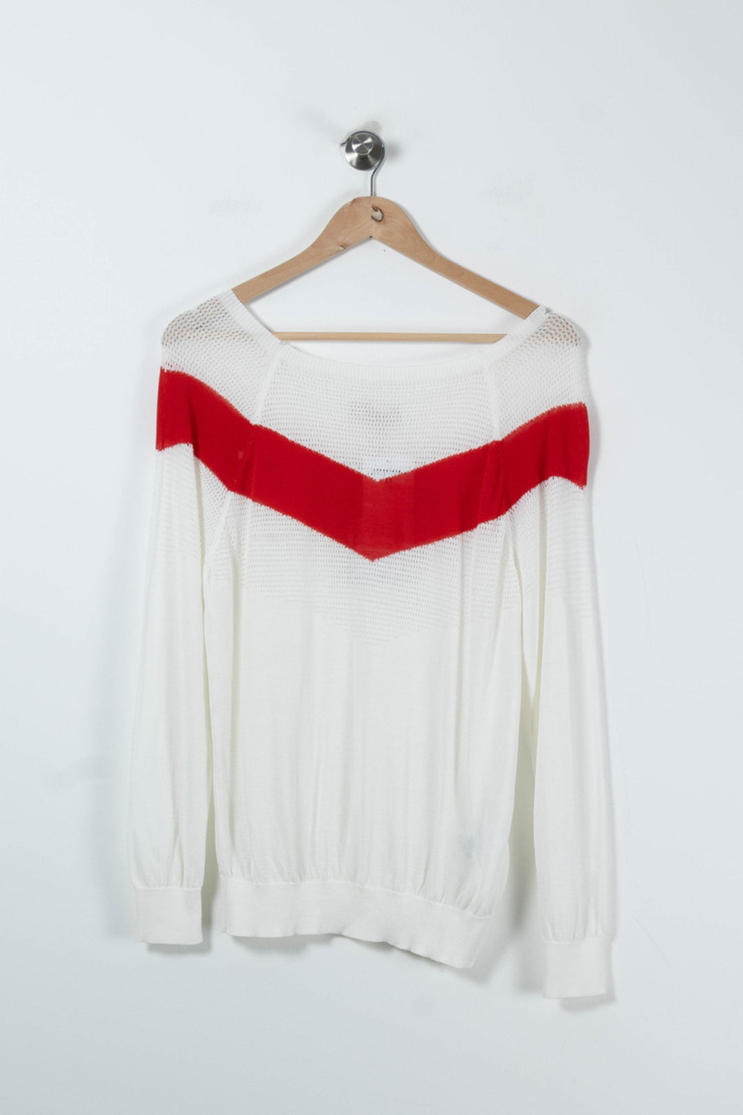 Pull Blanc et Rouge - Taille M/38 de la marque Imprevu | PARAD89771 - Vendu par Paradigme - Image 2