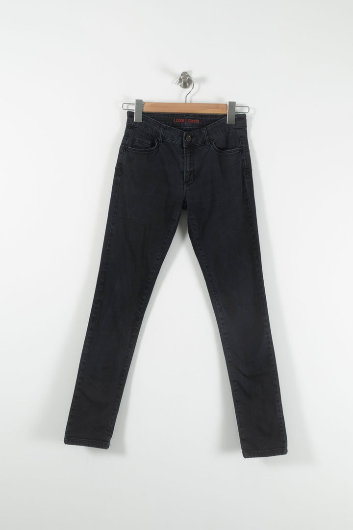Jean Slim Noir - Taille XS/34 de la marque I.Code | PARAD89782 - Vendu par Paradigme - Image 2