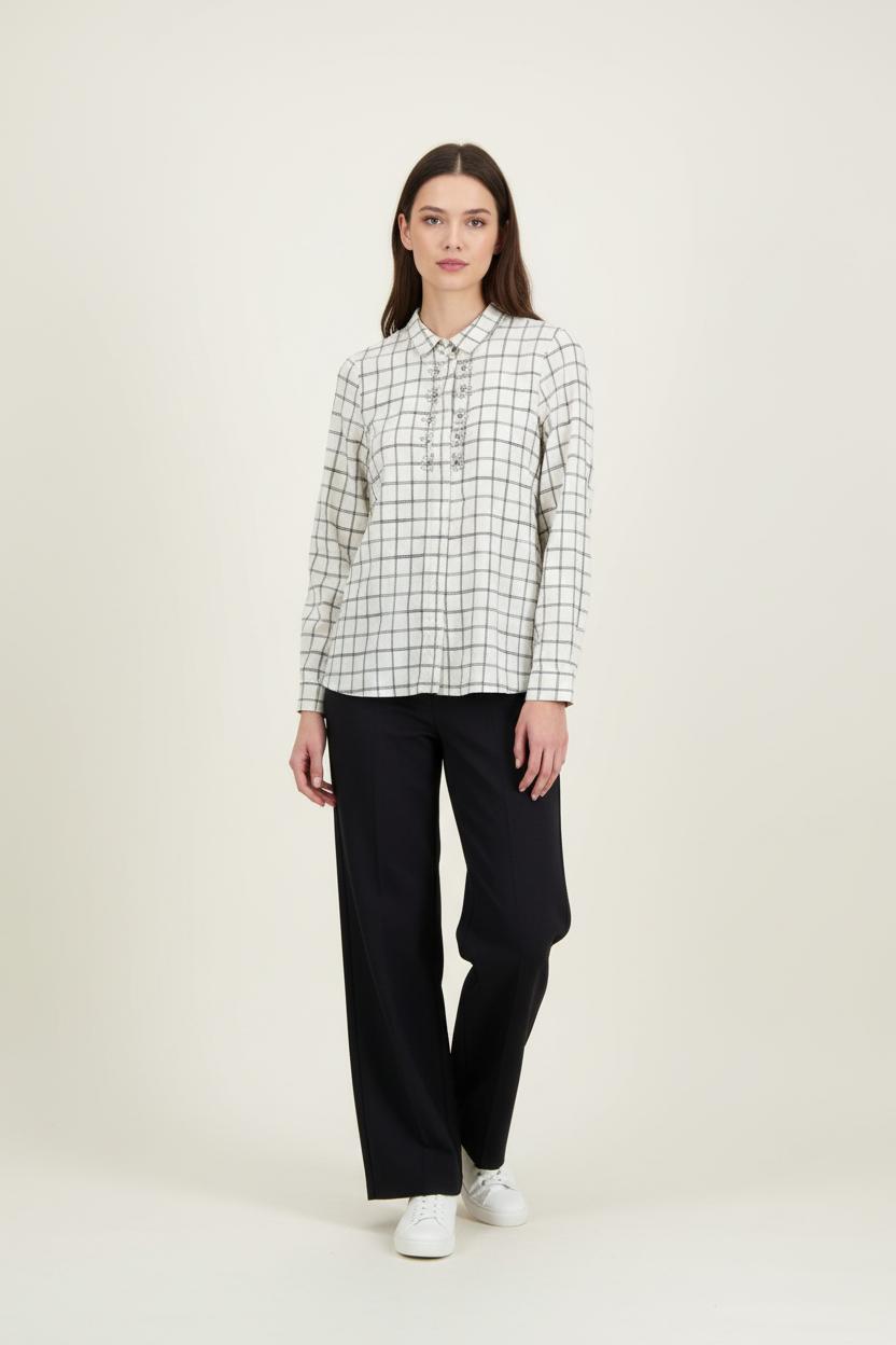 Chemise Blanche et Noire - Taille S/36 de la marque Suncoo | PARAD89783 - Vendu par Paradigme - Image 1