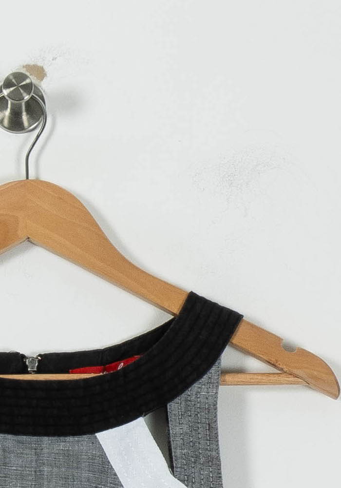 Robe Courte Grise et Noire - Taille S/36 de la marque Derhy | PARAD89787 - Vendu par Paradigme - Image 3