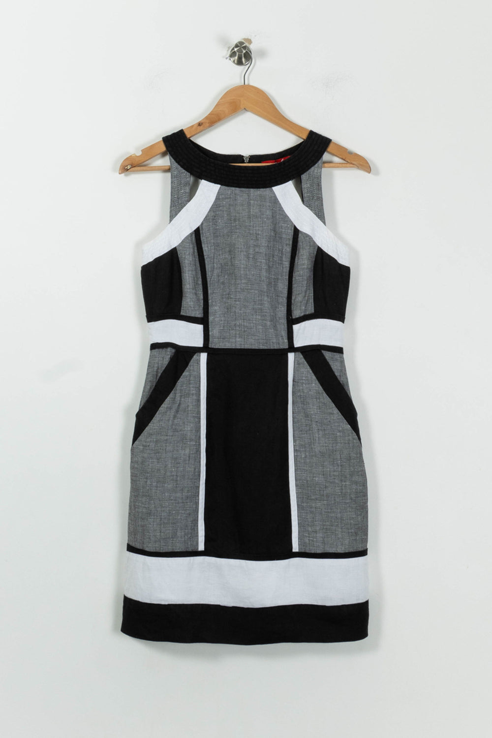 Robe Courte Grise et Noire - Taille S/36 de la marque Derhy | PARAD89787 - Vendu par Paradigme - Image 2