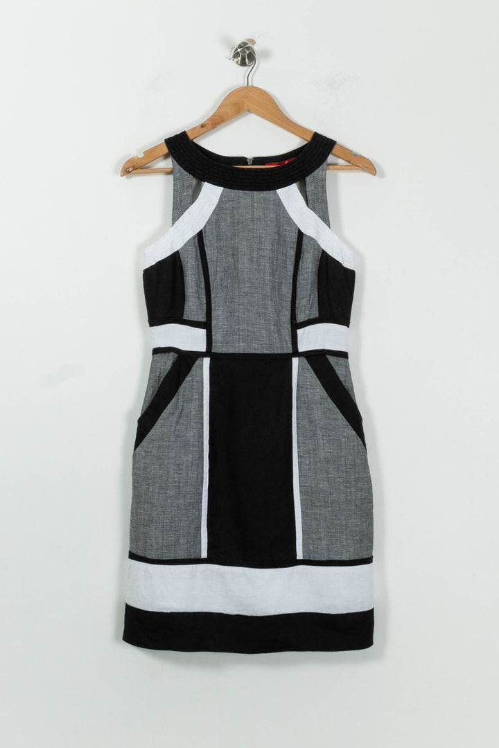 Robe Courte Grise et Noire - Taille S/36 de la marque Derhy | PARAD89787 - Vendu par Paradigme - Image 2