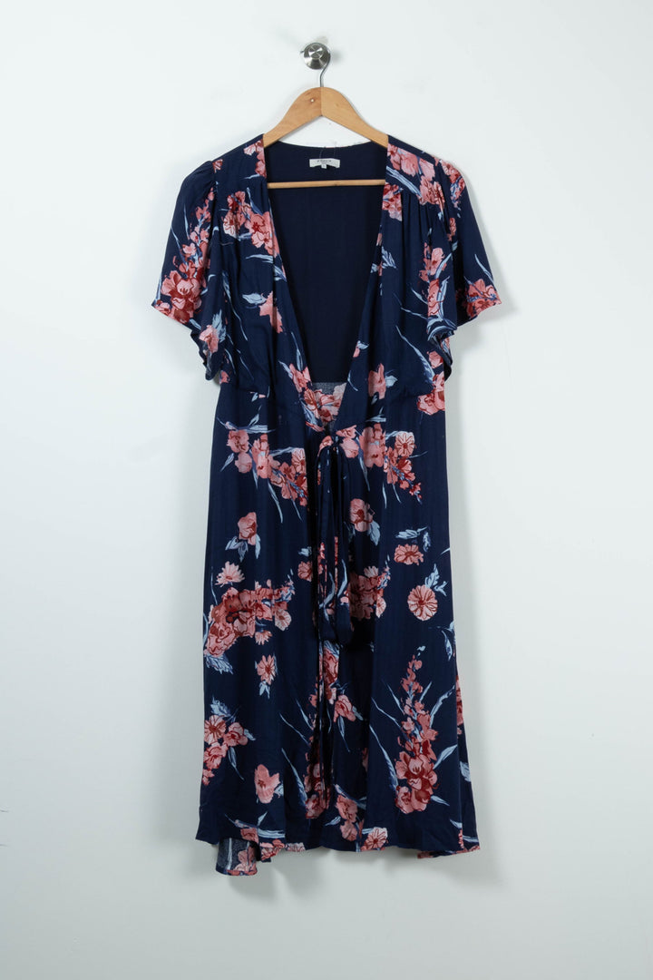 Robe Longue Bleue et Rose - Taille S/36 de la marque FRNCH | PARAD89796 - Vendu par Paradigme - Image 2
