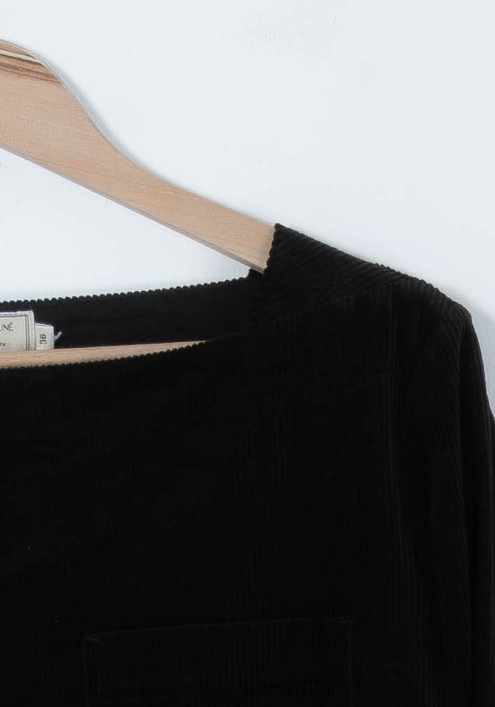 Robe Droite Noire - Taille S/36 de la marque Maison Kitsuné | PARAD89803 - Vendu par Paradigme - Image 3
