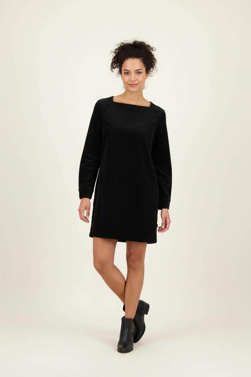 Robe Droite Noire - Taille S/36 de la marque Maison Kitsuné | PARAD89803 - Vendu par Paradigme - Image 1