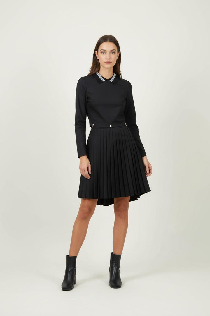 Robe Plissée Noire - Taille S/36 de la marque Maison Kitsuné | PARAD89805 - Vendu par Paradigme - Image 1