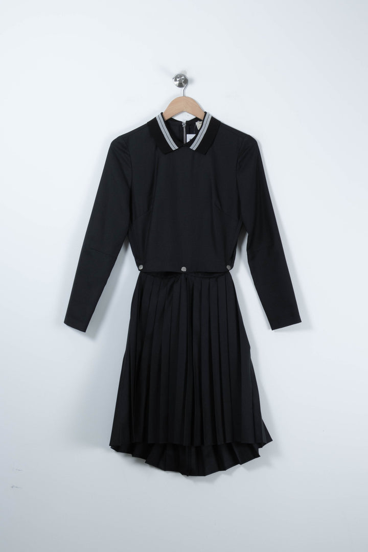 Robe Plissée Noire - Taille S/36 de la marque Maison Kitsuné | PARAD89805 - Vendu par Paradigme - Image 2