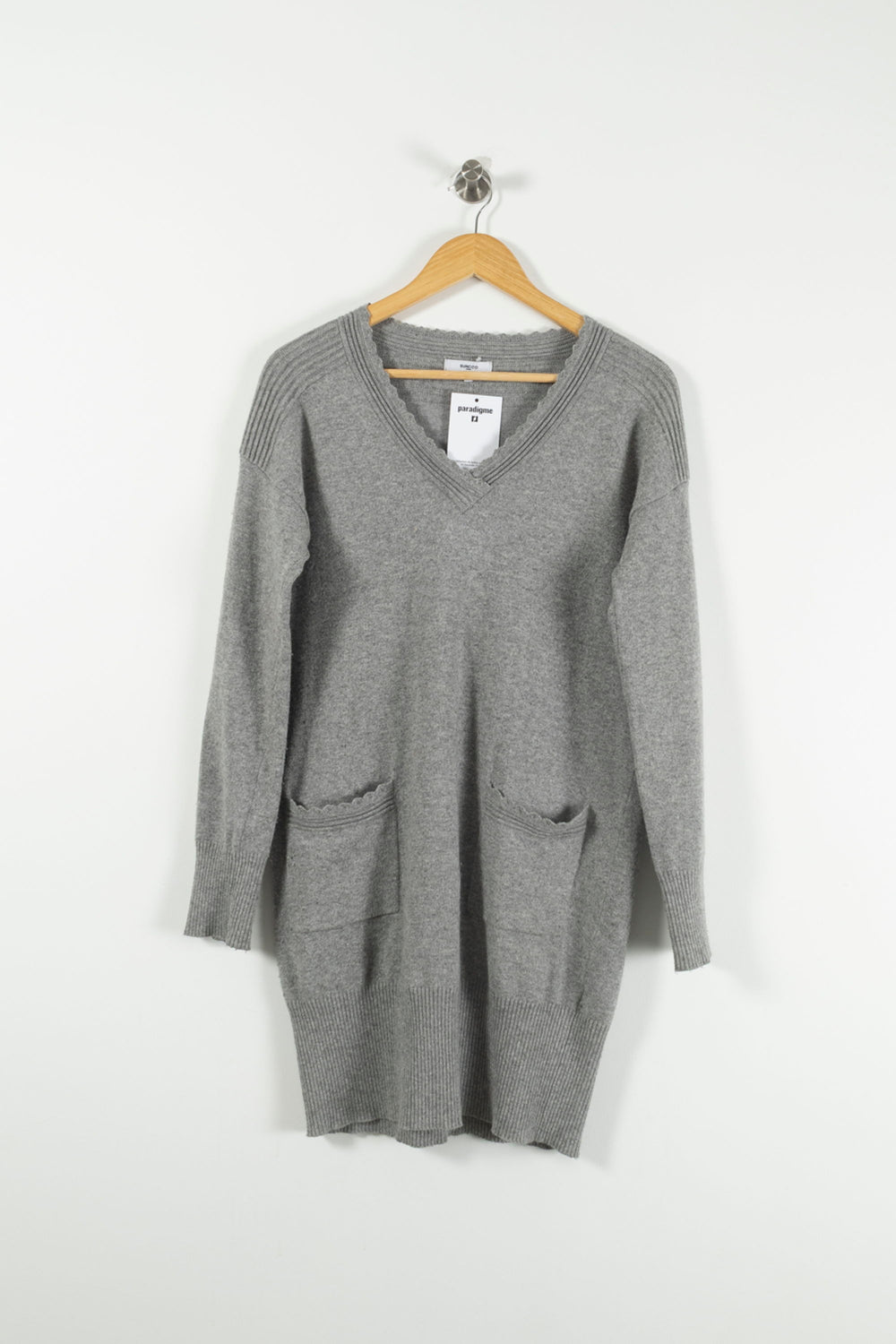Robe Pull Grise - Taille XS/34 de la marque Suncoo | PARAD89821 - Vendu par Paradigme - Image 2