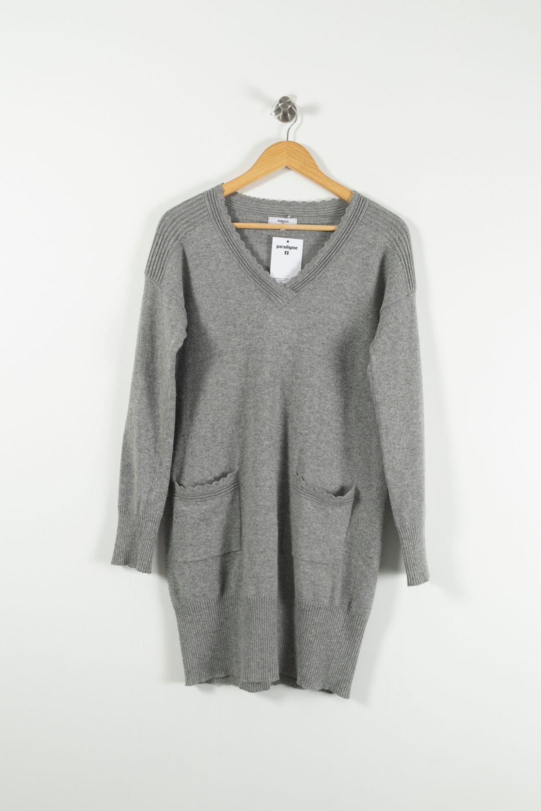 Robe Pull Grise - Taille XS/34 de la marque Suncoo | PARAD89821 - Vendu par Paradigme - Image 2