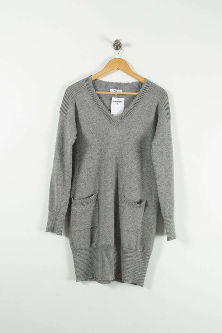 Robe Pull Grise - Taille XS/34 de la marque Suncoo | PARAD89821 - Vendu par Paradigme - Image 2
