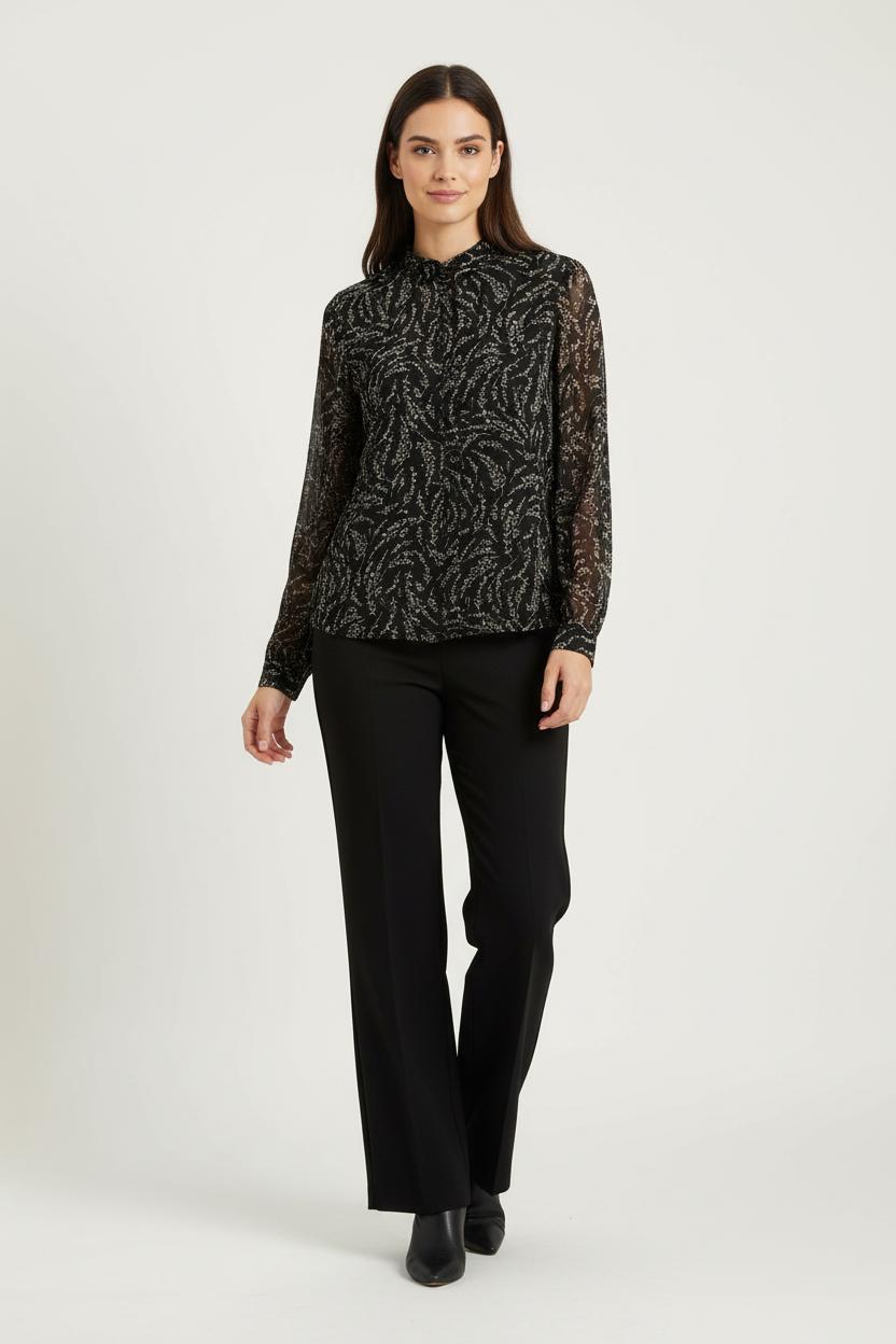 Blouse Noire et Beige - Taille S/36 de la marque IKKS | PARAD89828 - Vendu par Paradigme - Image 1