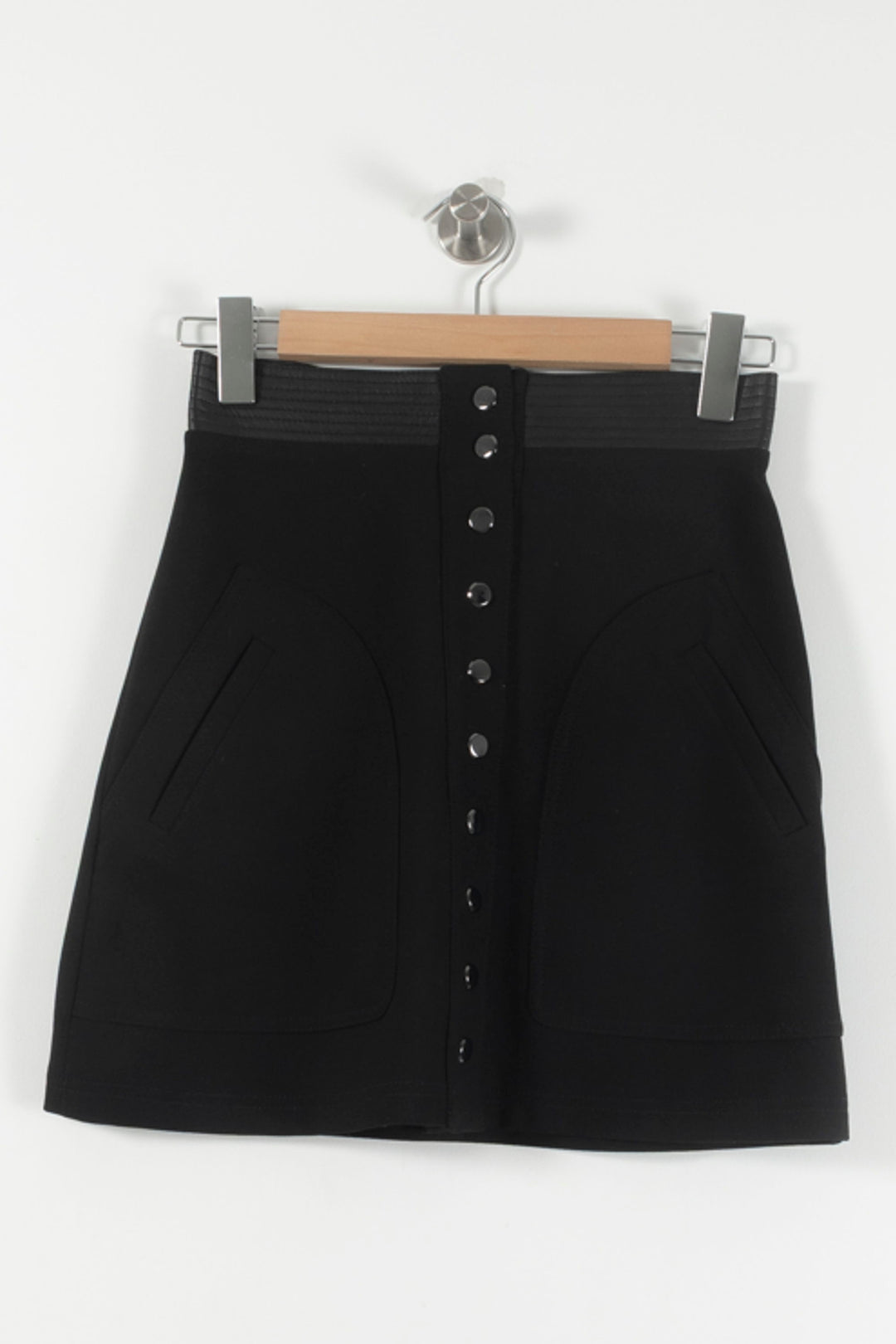 Jupe Boutonnée Noire - Taille S/36 de la marque The Kooples | PARAD89833 - Vendu par Paradigme - Image 2