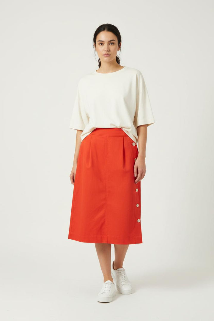 Jupe Midi Rouge - Taille M/38 de la marque Rouje | PARAD89842 - Vendu par Paradigme - Image 1