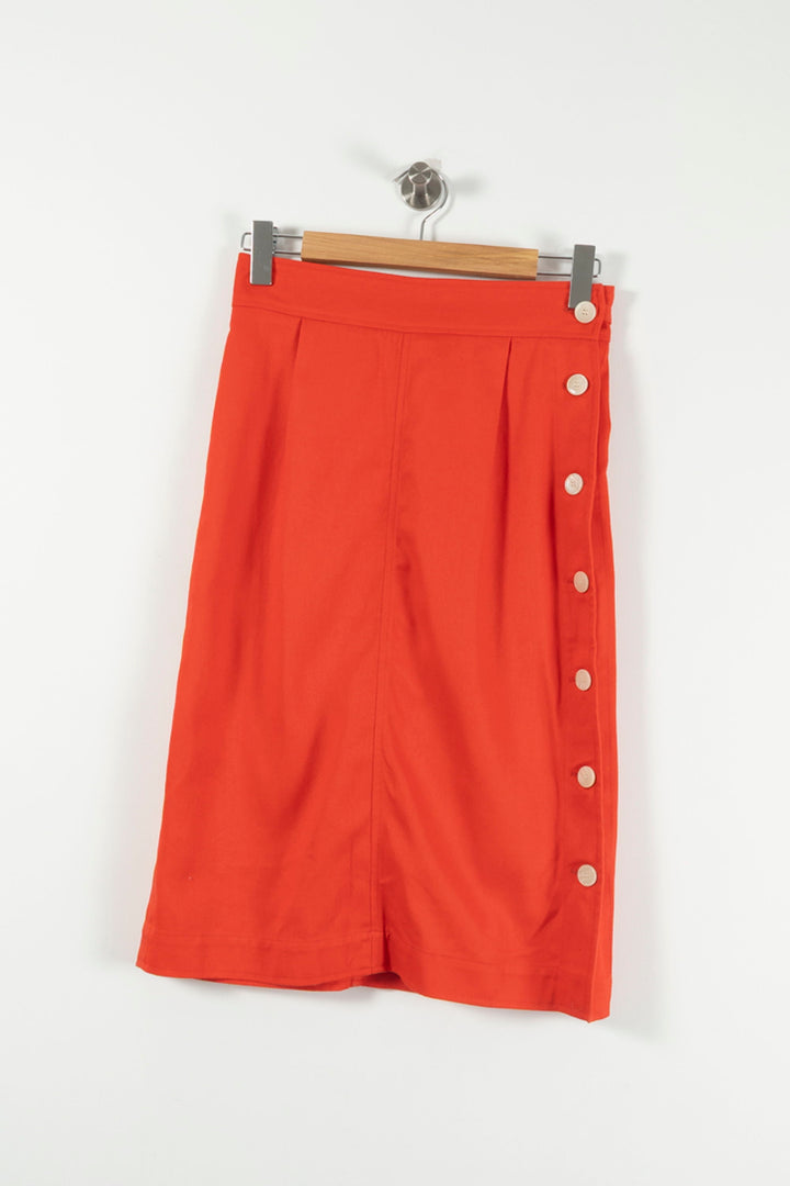 Jupe Midi Rouge - Taille M/38 de la marque Rouje | PARAD89842 - Vendu par Paradigme - Image 2