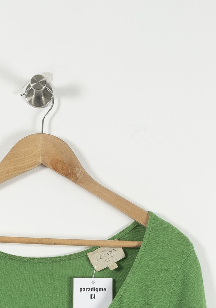 Tee-shirt Vert - Taille S/36 de la marque Sézane | PARAD89843 - Vendu par Paradigme - Image 3