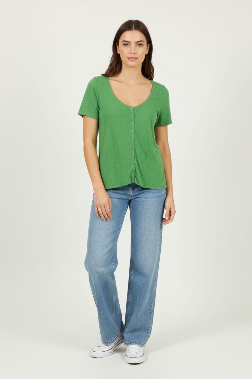 Tee-shirt Vert - Taille S/36 de la marque Sézane | PARAD89843 - Vendu par Paradigme - Image 1