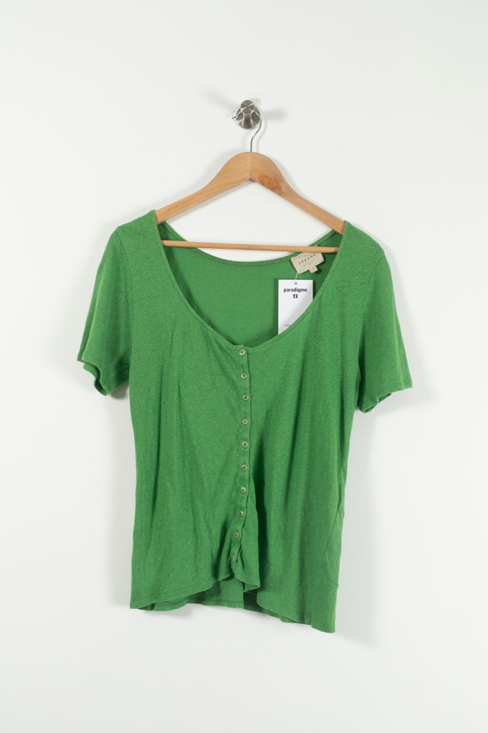 Tee-shirt Vert - Taille S/36 de la marque Sézane | PARAD89843 - Vendu par Paradigme - Image 2
