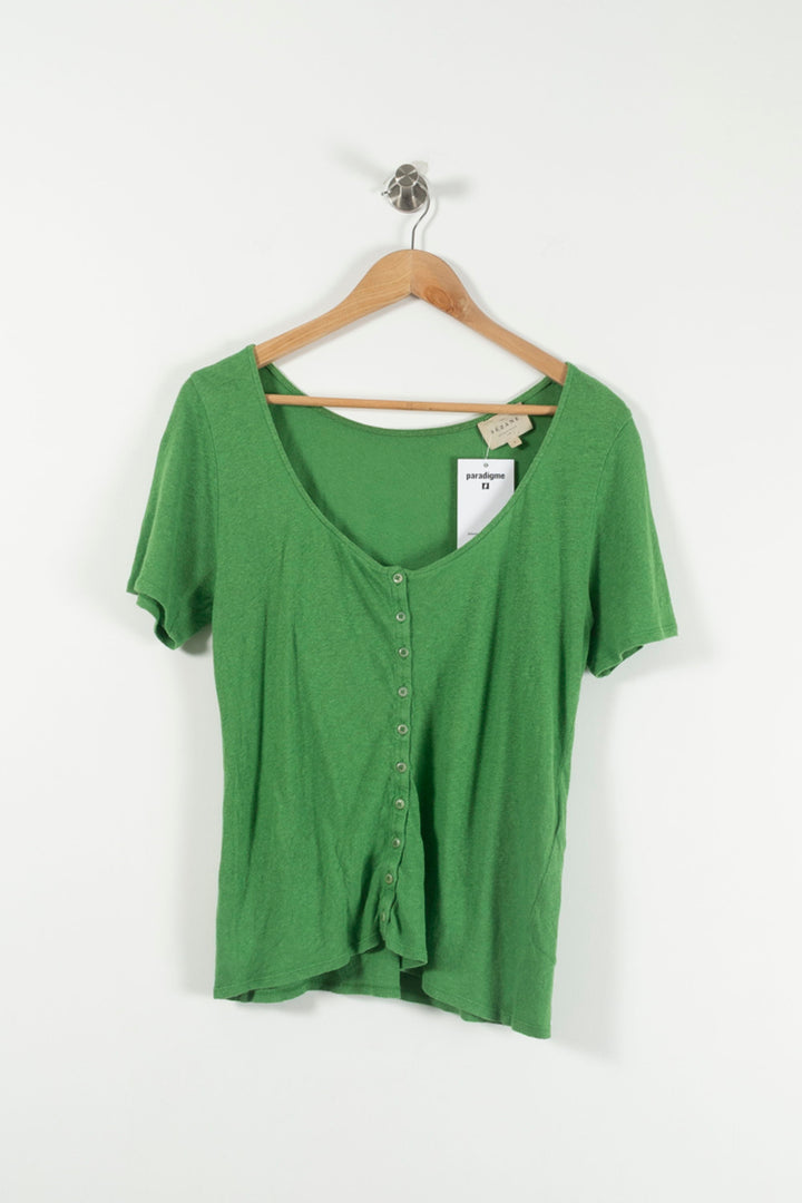 Tee-shirt Vert - Taille S/36 de la marque Sézane | PARAD89843 - Vendu par Paradigme - Image 2