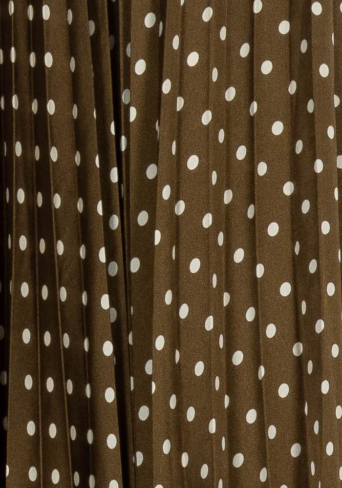 Jupe Plissée Marron et Blanche - Taille S/36 de la marque La Fée Maraboutée | PARAD89850 - Vendu par Paradigme - Image 3