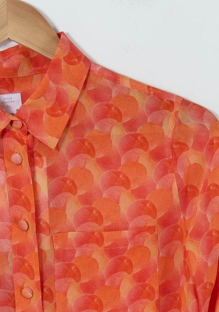Chemise Orange et Rose - Taille XS/34 de la marque Soi Paris | PARAD89855 - Vendu par Paradigme - Image 3