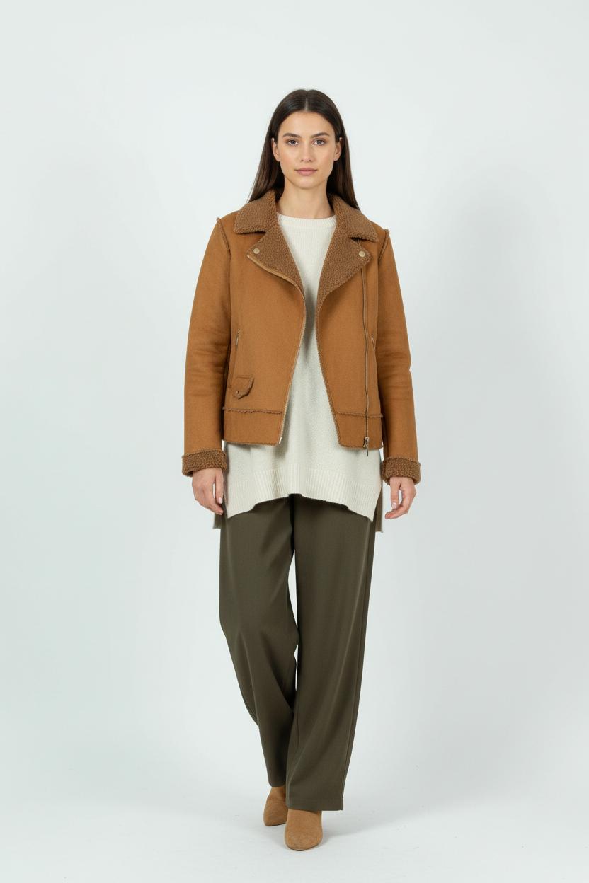 Blouson Marron - Taille XL/42 de la marque Maison 123 | PARAD89864 - Vendu par Paradigme - Image 1