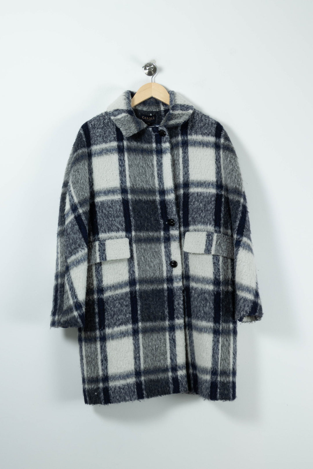 Manteau Gris et Blanc - Taille L/40 de la marque Caroll | PARAD89866 - Vendu par Paradigme - Image 2