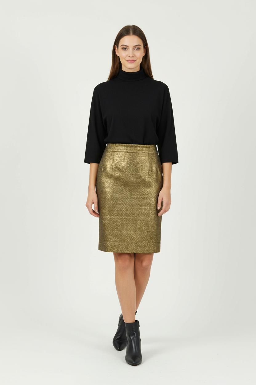 Jupe Crayon Or - Taille XS/34 de la marque Soeur | PARAD89870 - Vendu par Paradigme - Image 1
