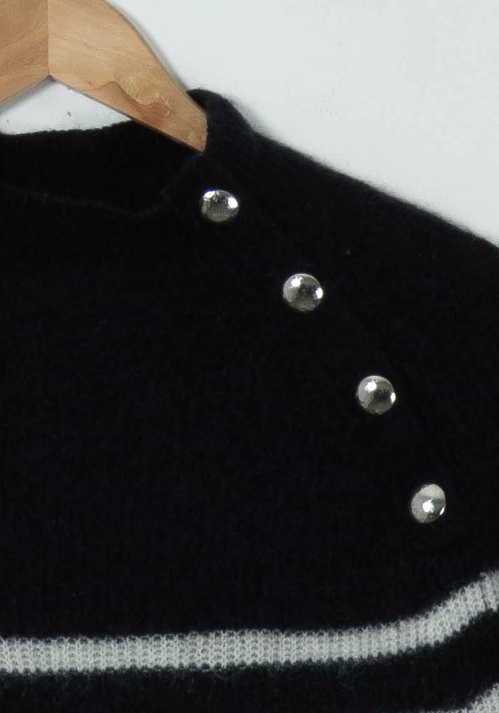 Pull Rayé Bleu et Blanc - Taille XS/34 de la marque Sézane | PARAD89872 - Vendu par Paradigme - Image 3