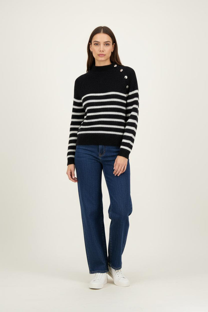Pull Rayé Bleu et Blanc - Taille XS/34 de la marque Sézane | PARAD89872 - Vendu par Paradigme - Image 1