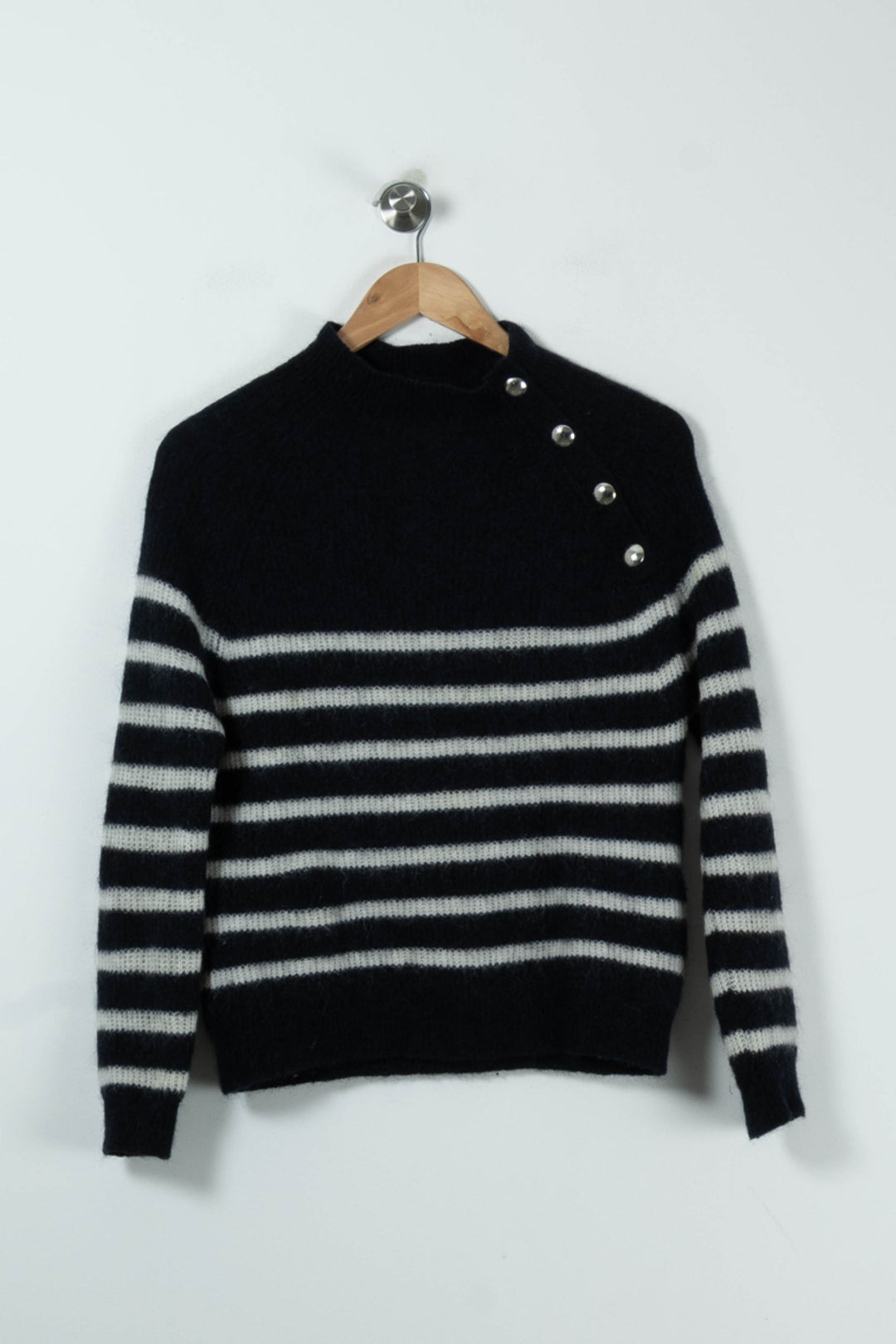 Pull Rayé Bleu et Blanc - Taille XS/34 de la marque Sézane | PARAD89872 - Vendu par Paradigme - Image 2