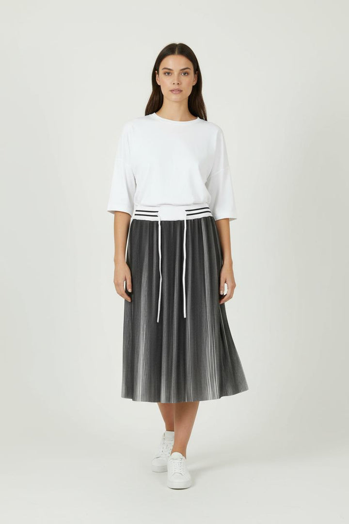 Jupe Plissée Noire et Blanche - Taille M/38 de la marque Comptoir des Cotonniers | PARAD89875 - Vendu par Paradigme - Image 1