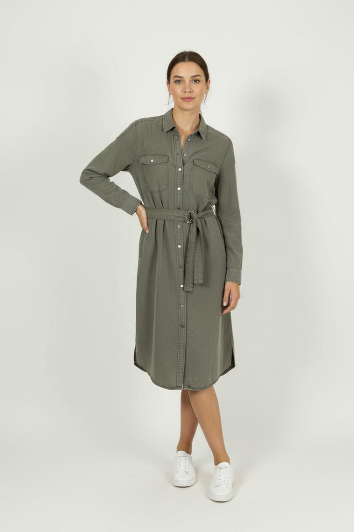 Robe Chemise Verte - Taille S/36 de la marque IKKS | PARAD89879 - Vendu par Paradigme - Image 1