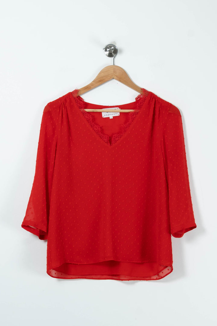 Blouse Rouge - Taille S/36 de la marque Sud express | PARAD89885 - Vendu par Paradigme - Image 2