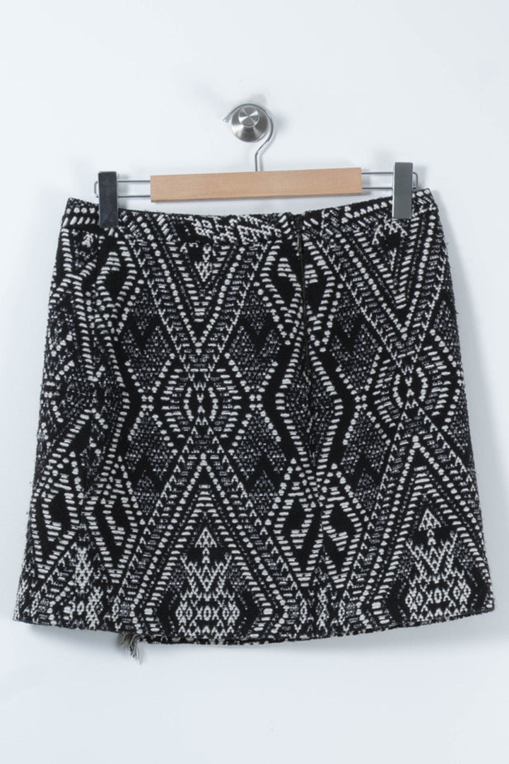 Jupe Courte Noire et Blanche - Taille L/40 de la marque Caroll | PARAD89890 - Vendu par Paradigme - Image 4