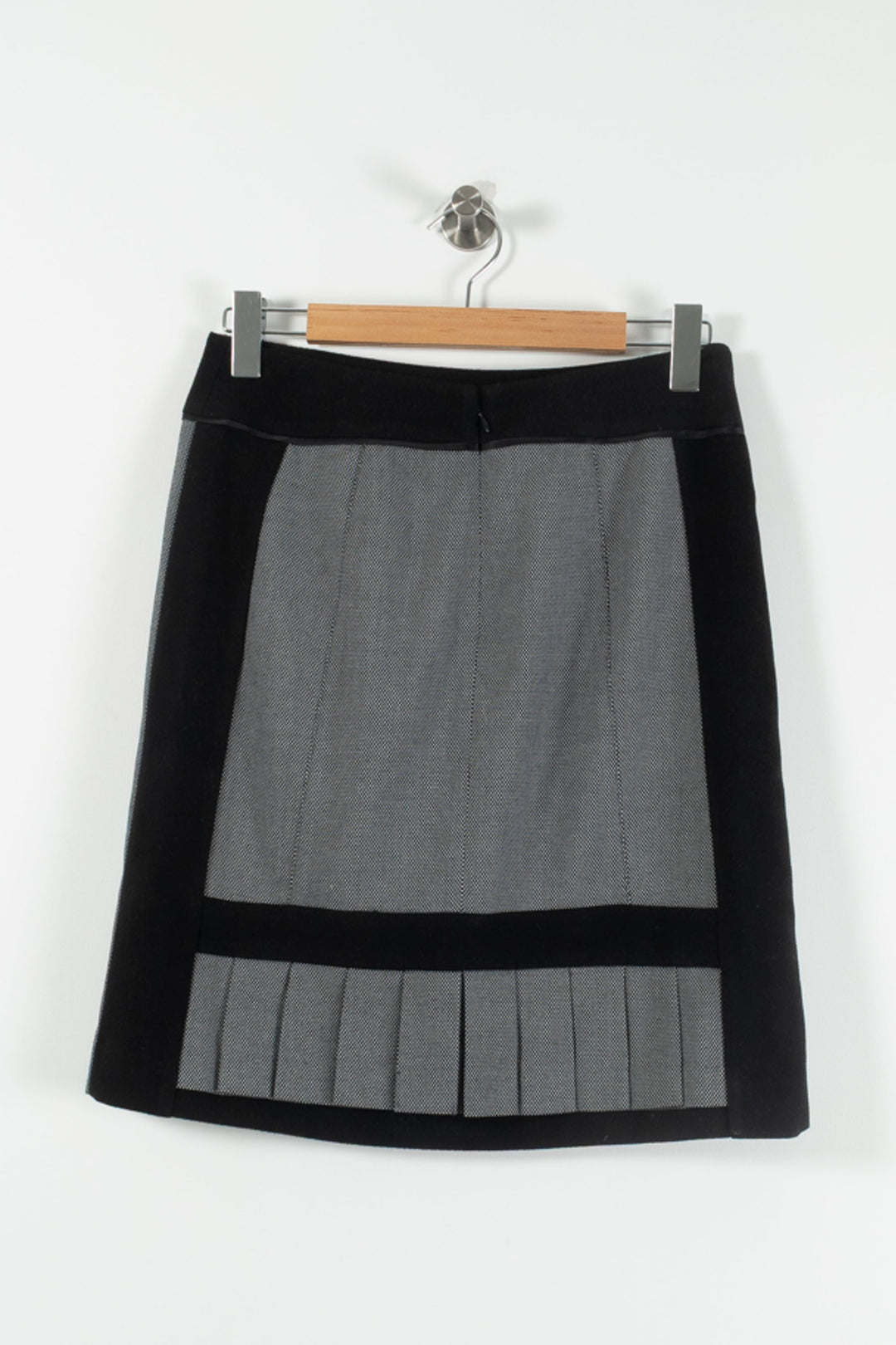 Jupe Droite Noire et Grise - Taille M/38 de la marque Derhy | PARAD89893 - Vendu par Paradigme - Image 4