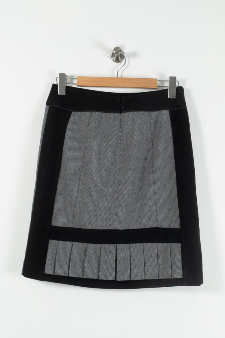 Jupe Droite Noire et Grise - Taille M/38 de la marque Derhy | PARAD89893 - Vendu par Paradigme - Image 4
