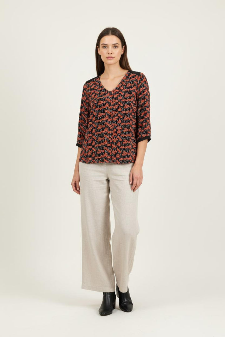 Blouse Noire et Rouge - Taille S/36 de la marque I.Code | PARAD89901 - Vendu par Paradigme - Image 1
