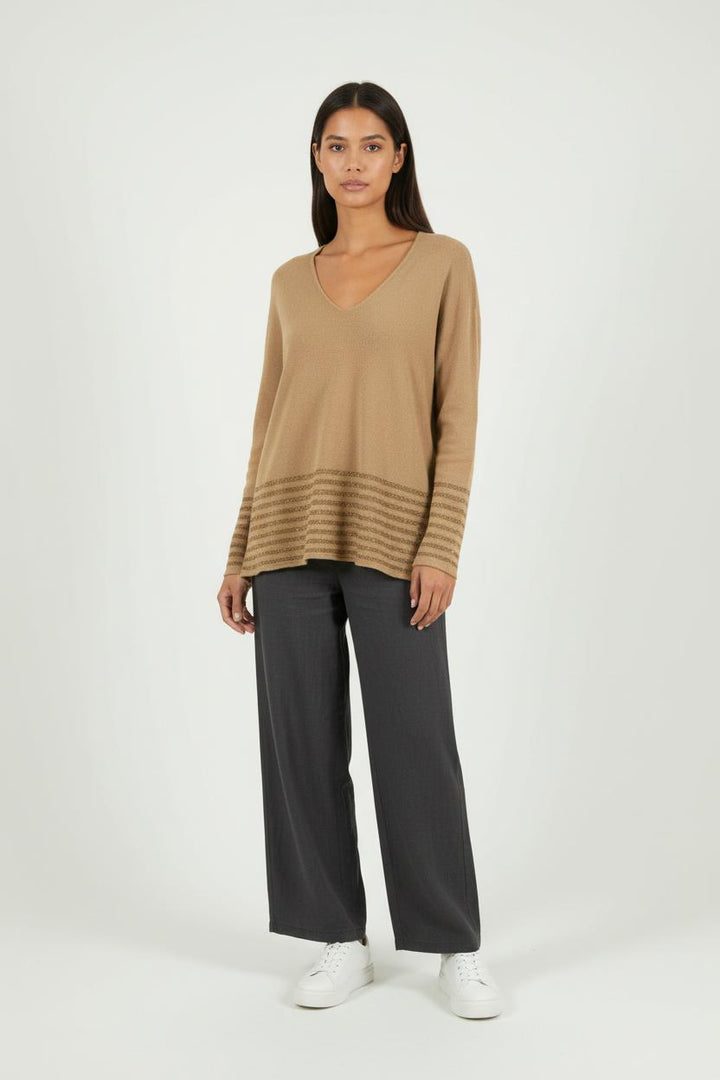 Pull Beige - Taille S/36 de la marque La Fée Maraboutée | PARAD89905 - Vendu par Paradigme - Image 1