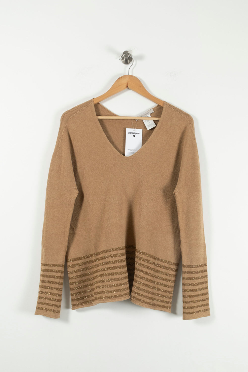 Pull Beige - Taille S/36 de la marque La Fée Maraboutée | PARAD89905 - Vendu par Paradigme - Image 2