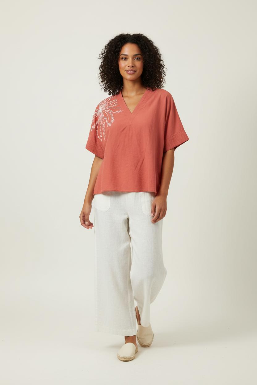 Blouse Rose - Taille S/36 de la marque La Fée Maraboutée | PARAD89906 - Vendu par Paradigme - Image 1