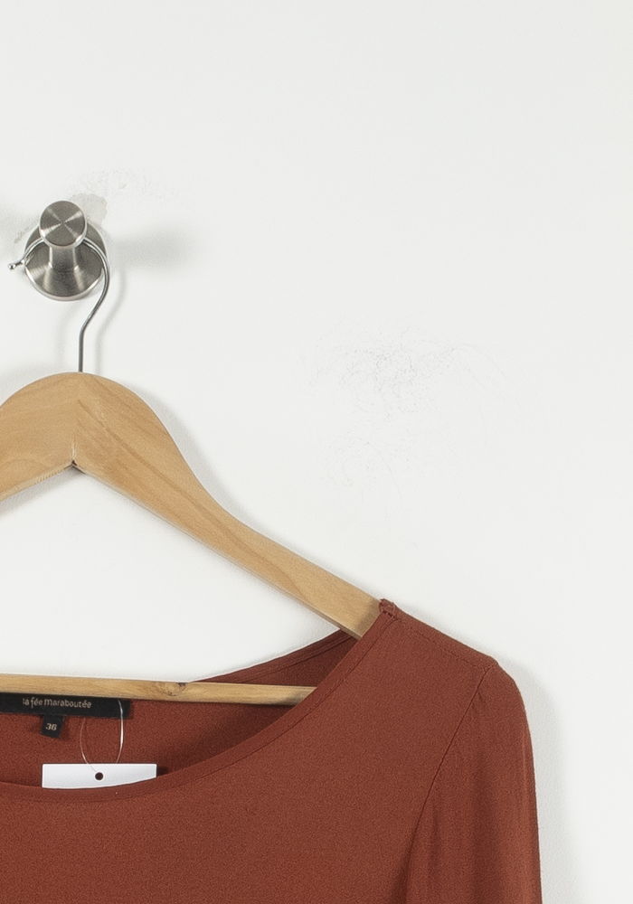 Blouse Marron - Taille S/36 de la marque La Fée Maraboutée | PARAD89907 - Vendu par Paradigme - Image 3