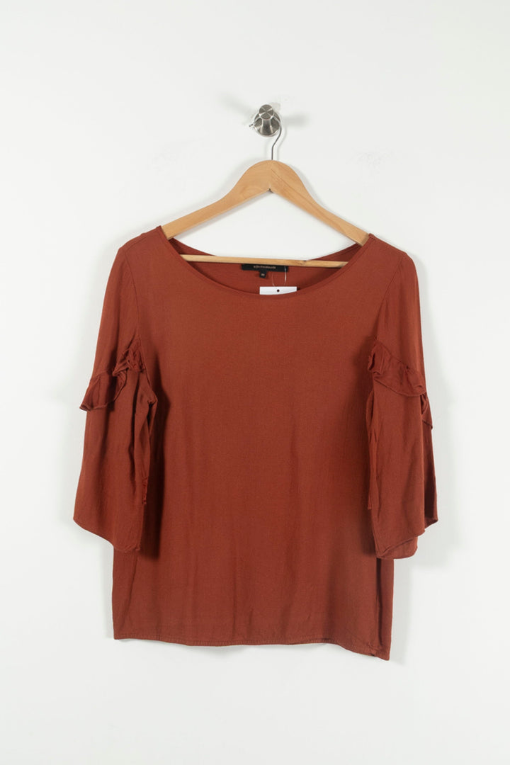 Blouse Marron - Taille S/36 de la marque La Fée Maraboutée | PARAD89907 - Vendu par Paradigme - Image 2