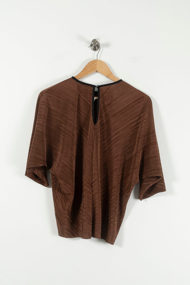 Blouse Marron - Taille S/36 de la marque La Fée Maraboutée | PARAD89908 - Vendu par Paradigme - Image 4