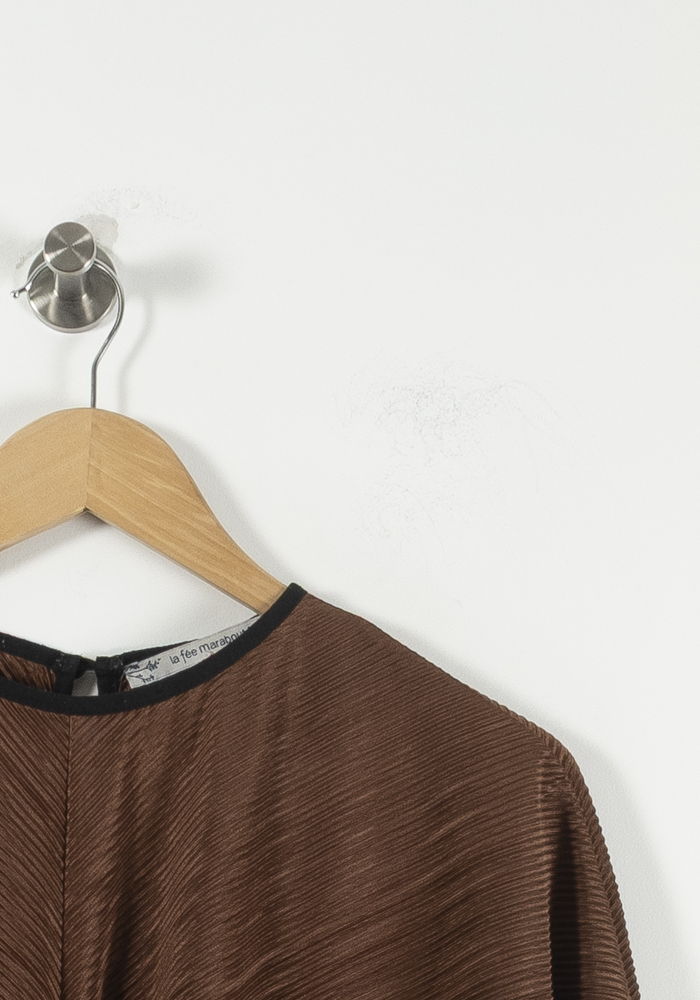 Blouse Marron - Taille S/36 de la marque La Fée Maraboutée | PARAD89908 - Vendu par Paradigme - Image 3