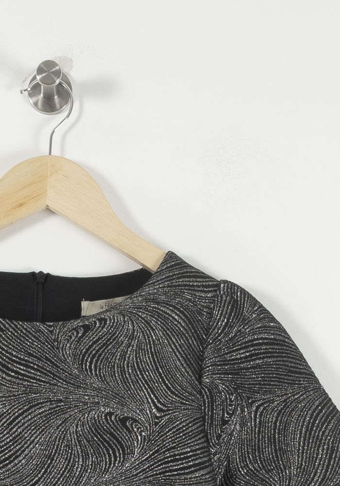 Robe Droite Grise - Taille S/36 de la marque La Fée Maraboutée | PARAD89909 - Vendu par Paradigme - Image 3